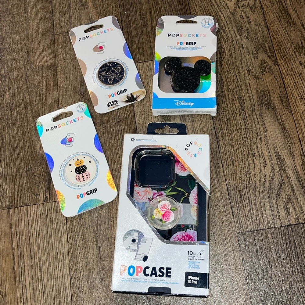 Popsocket popcase w adjustable slide iPhone 13 Pro phone case & popsockets new